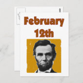 Abraham Lincoln 12 februari T-Shirt & Geschenken Briefkaart (Voorkant / Achterkant)