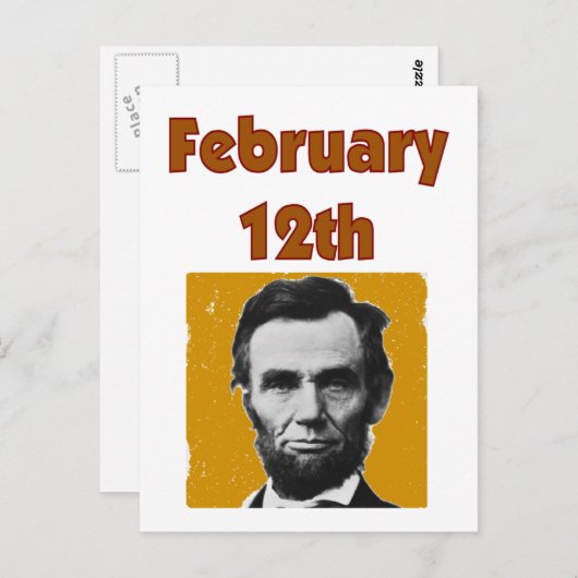 Abraham Lincoln 12 februari T-Shirt & Geschenken Briefkaart (Voorkant / Achterkant)