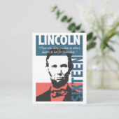 Abraham Lincoln 16e President Briefkaart (Staand voorkant)