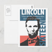 Abraham Lincoln 16e President Briefkaart (Voorkant / Achterkant)