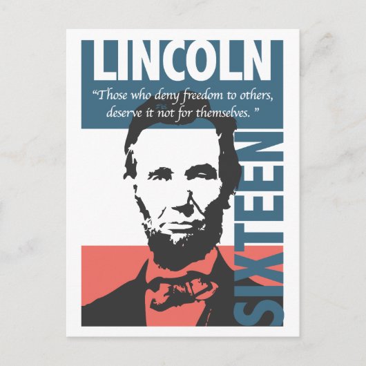Abraham Lincoln 16e President Briefkaart (Voorkant)