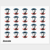 Abraham Lincoln 16e President Ronde Sticker (Vel)