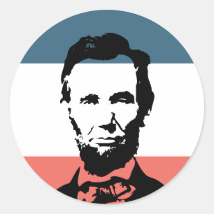 Abraham Lincoln 16e President Ronde Sticker