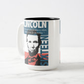 Abraham Lincoln 16e President Tweekleurige Koffiemok (Voorkant links)