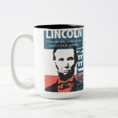 Abraham Lincoln 16e President Tweekleurige Koffiemok (Links)