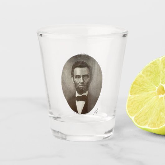 Abraham Lincoln 16e President van de Verenigde Sta Shot Glas (Voorkant)