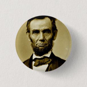 Abraham Lincoln 16e President van de VS Ronde Button 3,2 Cm