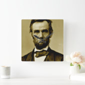 Abraham Lincoln 16e President van de VS Vierkante Klok (Huis)