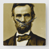 Abraham Lincoln 16e President van de VS Vierkante Klok (Voorkant)