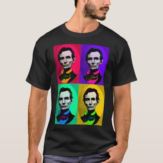 Abraham Lincoln 1858, Pop Art Interpretation T-shirt (Voorkant)