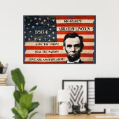 Abraham Lincoln 1864 Poster van de verkiezingscamp (Thuiskantoor)