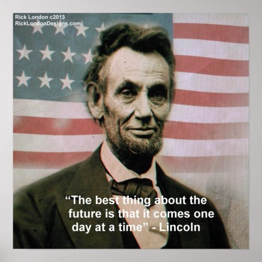 Abraham Lincoln "1 Step At A Time" Poster (Voorkant)