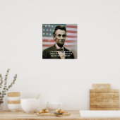 Abraham Lincoln "1 Step At A Time" Poster (Keuken)