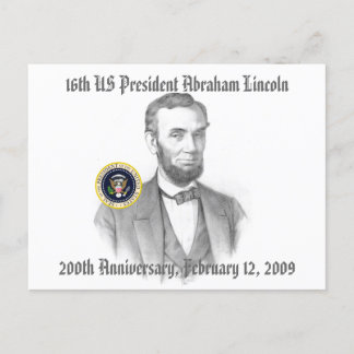 Abraham Lincoln 200ste Jubileum Herdenking Briefkaart