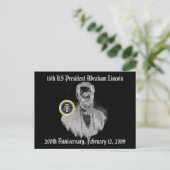 Abraham Lincoln 200ste Jubileum Herdenking Briefkaart (Staand voorkant)