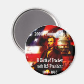 Abraham Lincoln 200ste Jubileum Herdenking Magneet (Voorkant / Achterkant)
