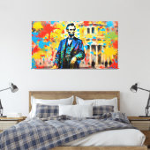 ABRAHAM LINCOLN 2 CANVAS AFDRUK (Insitu (Slaapkamer))