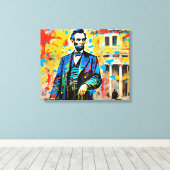 ABRAHAM LINCOLN 2 CANVAS AFDRUK (Insitu (Houten vloer))