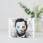 Abraham Lincoln - 3D (2) Briefkaart (Staand voorkant)