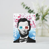 Abraham Lincoln - 3D Briefkaart (Staand voorkant)
