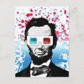Abraham Lincoln - 3D Briefkaart (Voorkant)