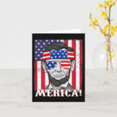 Abraham Lincoln 4 juli Merica Amerikaanse vlag B Kaart (Gele Bloem)