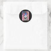 Abraham Lincoln 4 juli Merica Amerikaanse vlag B Ronde Sticker (Tas)