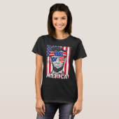 Abraham Lincoln 4 juli Merica Amerikaanse vlag B T-shirt (Voorkant volledig)