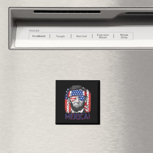 Abraham Lincoln 4 juli Merica Mannen Ameri Magneet (Insitu (Vaatwasser))