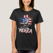 Abraham Lincoln 4 juli Merica Mannen Ameri T-shirt (Voorkant)