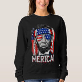 Abraham Lincoln 4 juli Merica Mannen Ameri Trui (Voorkant)