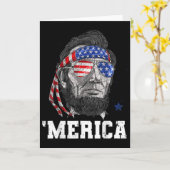 Abraham Lincoln 4 juli Merica mannen vrouwen Ameri Kaart (Gele Bloem)
