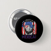 Abraham Lincoln 4 juli Merica mannen vrouwen Ameri Ronde Button 5,7 Cm (Voorkant /achterkant)