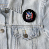 Abraham Lincoln 4 juli Merica mannen vrouwen Ameri Ronde Button 5,7 Cm (In situ)