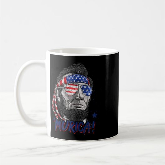 Abraham Lincoln 4 juli Murica Mannen Ameri Koffiemok (Links)