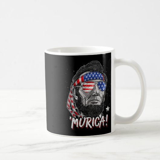 Abraham Lincoln 4 juli Murica Mannen Ameri Koffiemok (Rechts)