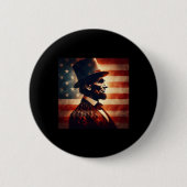 Abraham Lincoln 4 juli Onafhankelijkheidsdag Ameri Ronde Button 5,7 Cm (Voorkant)