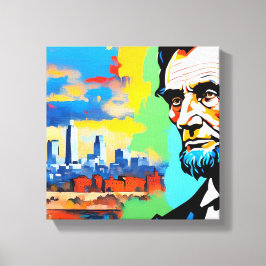 ABRAHAM LINCOLN 6 CANVAS AFDRUK