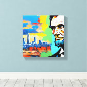 ABRAHAM LINCOLN 6 CANVAS AFDRUK (Insitu (Houten vloer))