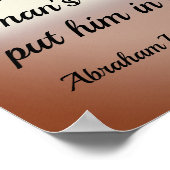 Abraham Lincoln Adversity and Power Quote Poster (Hoek)