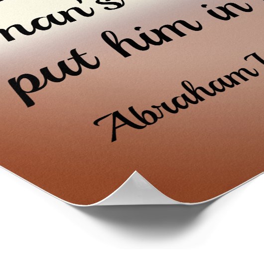 Abraham Lincoln Adversity and Power Quote Poster (Hoek)