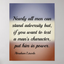 Abraham Lincoln Adversity and Power Quote