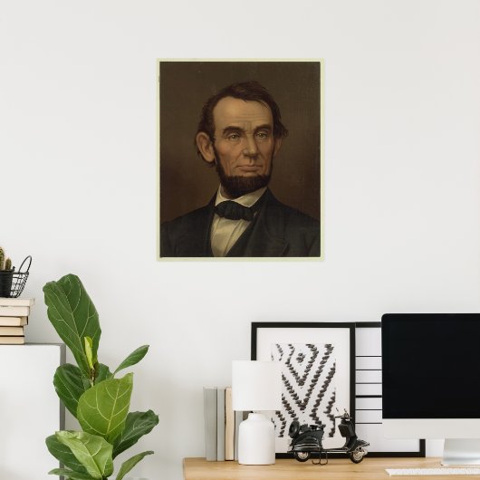 Abraham Lincoln Afbeelding omwoeld Poster (Thuiskantoor)