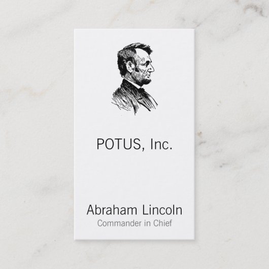 Abraham Lincoln Afsprakenkaartje (Voorkant)