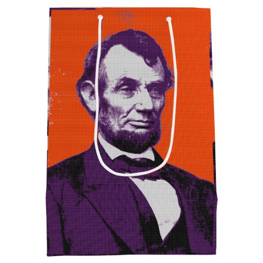 Abraham Lincoln alt Medium Cadeauzakje (Achterkant)