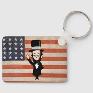 Abraham Lincoln American Patriot Sleutelhanger