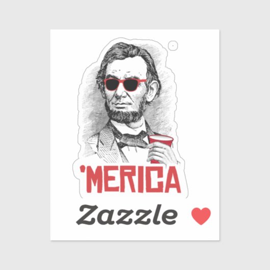 Abraham Lincoln 'Amerikaanse partij Sticker (Vel)