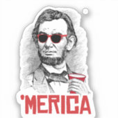 Abraham Lincoln 'Amerikaanse partij Sticker (Voorkant)
