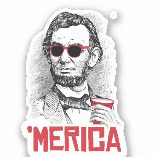 Abraham Lincoln 'Amerikaanse partij Sticker (Voorkant)