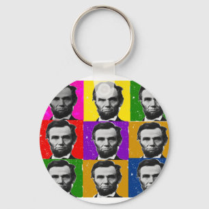 Abraham Lincoln Art Gifts—unieke 9 foto's Sleutelhanger